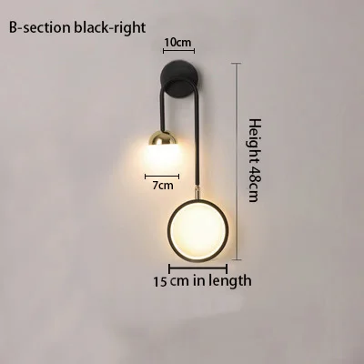 Modern Wall Lamp Retro Minimalist Background Light Stairwell Aisle  Personalized Bedroom Bedside Nordic Creative Led  Wall Lamps bathroom wall lights