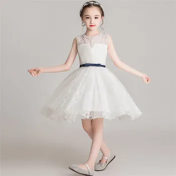 

Little girls Baby Elegant Luxury High-Quality Birthday Gift Wedding Party Princess Lace Dress Children Piano Host Dress Clothing
