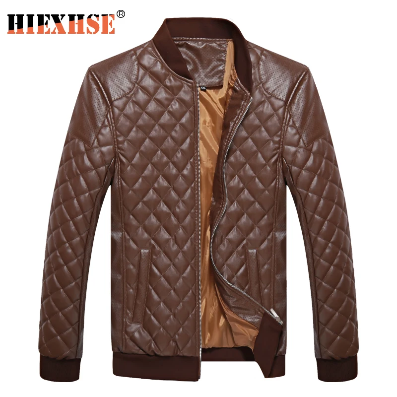 

2020 Autumn Winter Men's Leather Jacket Casual Fashion Stand Collar Motorcycle Jacket Men Slim High Quality PU Leather Coats