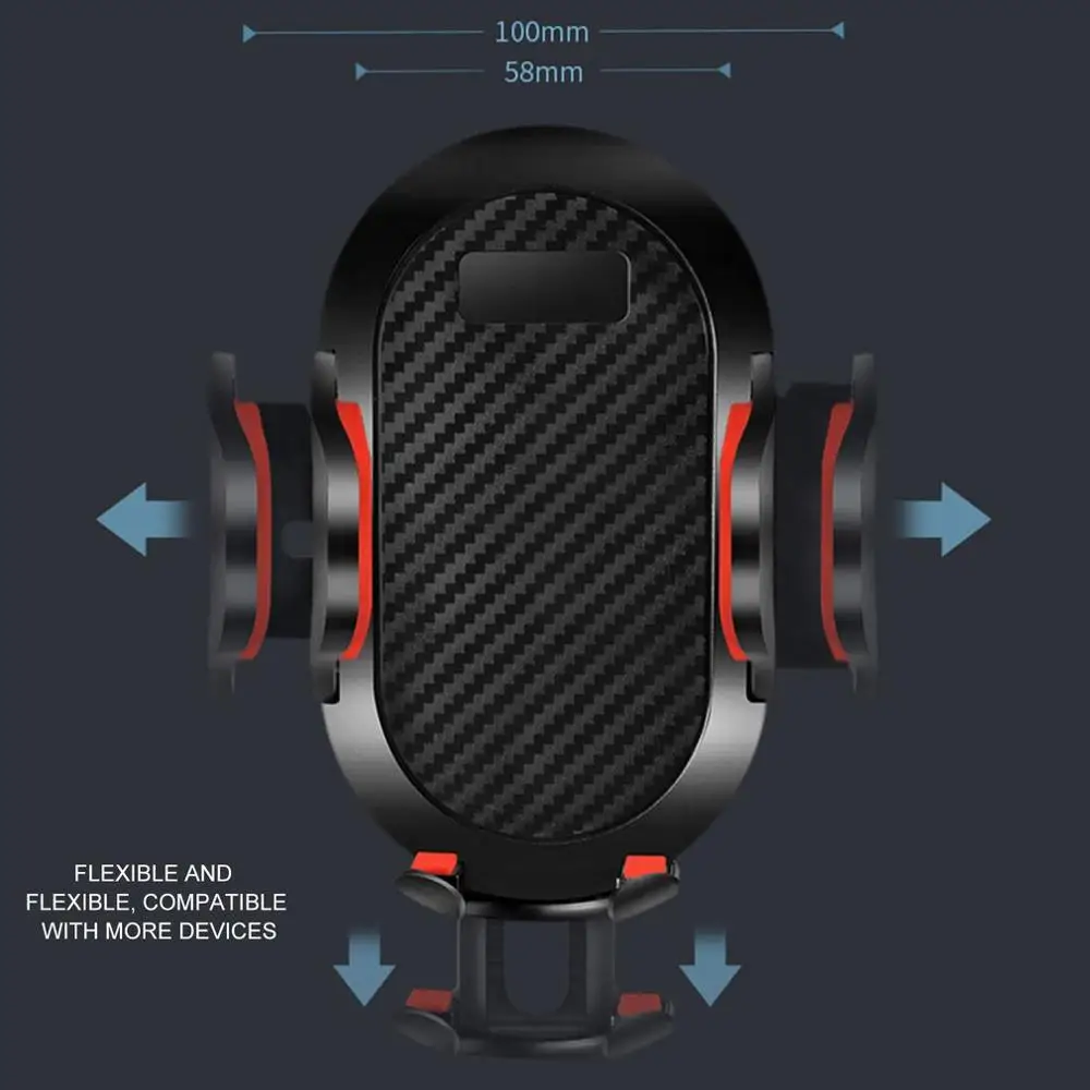 red Multifunction Car Phone Holder Dashboard Windshield Mount Holder Stand 360 Rotation Navigation Stand Universal for Cellphones - Цвет: red