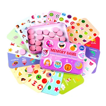 

Montessori Toys Wooden Memory Toy Children Desktop Interactive Memory Game Box Chess Educational Toys Gift For Kids
