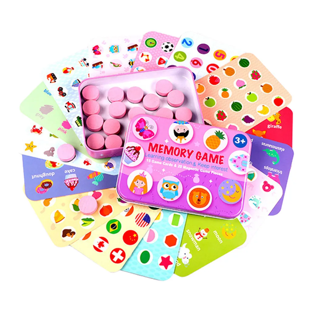 Promo  Montessori Toys Wooden Memory Toy Children Desktop Interactive Memory Game Box Chess Educational To