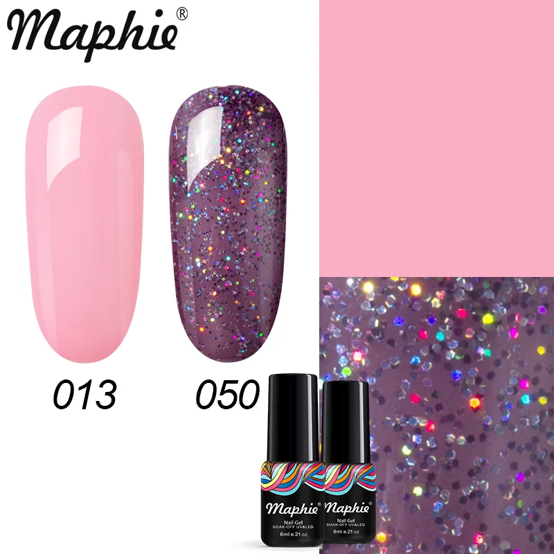 Maphie 2 шт./лот УФ-гель для ногтей Набор сделай сам гель с блестками лак салона