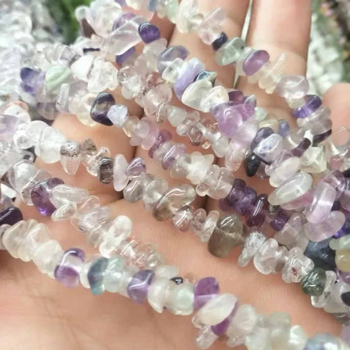30&quotlength nature fluorite stone chips size 5-8mm natural long beads strings 80cm lenght wholesale price for hot selling | Украшения и