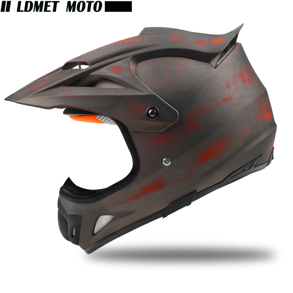 Мотоциклетный шлем для мотокросса, мотоциклетный шлем Casco de Moto, внедорожный шлем для спуска на гору, шлем в горошек, одобренный гоночный квадроцикл