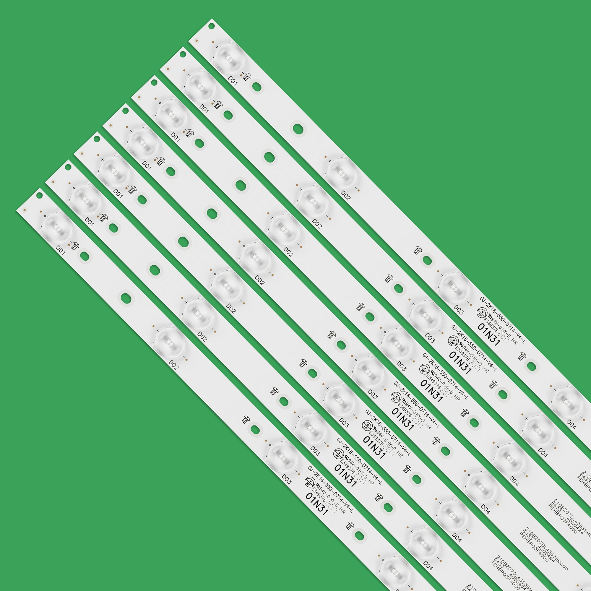 Led Backlight Strip 14 Lâmpada para Philips 55 tv 55pff5701 t3 Lb55072 55pus6501 12 Tpt550u2 Eqlsh A.g Gj2k16550-d714-v4-l Tpt550j1 - Imagem 2
