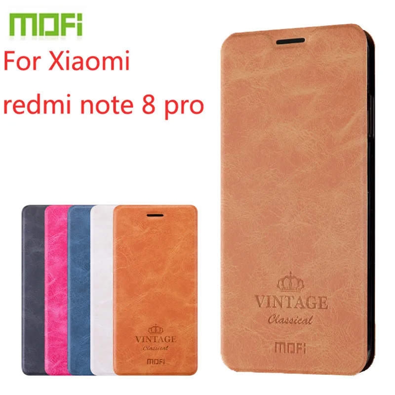  For Xiaomi Redmi Note 8 Pro Case Cover MOFI Flip Leather Stand Case For Xiaomi Redmi Note 8 Note 8t