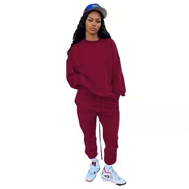 Casual Pullover Sweat Suits Women 