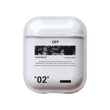 Жесткий чехол с мультяшными буквами для Apple Airpods 2, Роскошный прозрачный Bluetooth чехол для наушников, чехол простые наушники, коробка для airpod