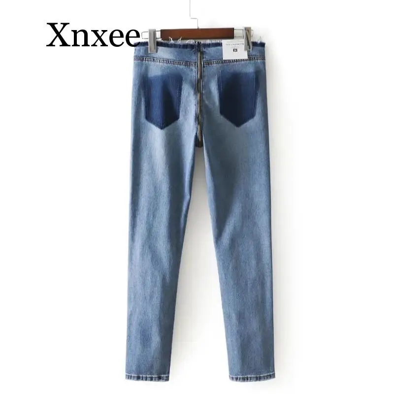 Butt Front Back Zipper Jeans Women 