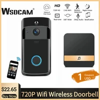Wsdcam-timbre inteligente con cámara Wifi, intercomunicador inalámbrico para llamadas, videoportero para apartamentos, timbre de puerta para teléfono, cámaras de seguridad para el hogar