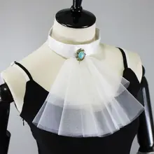 THINKTHENDO пушистые кружева сетка Поддельные рукава манжеты зеленый бирюзовый декоративный ложный воротник