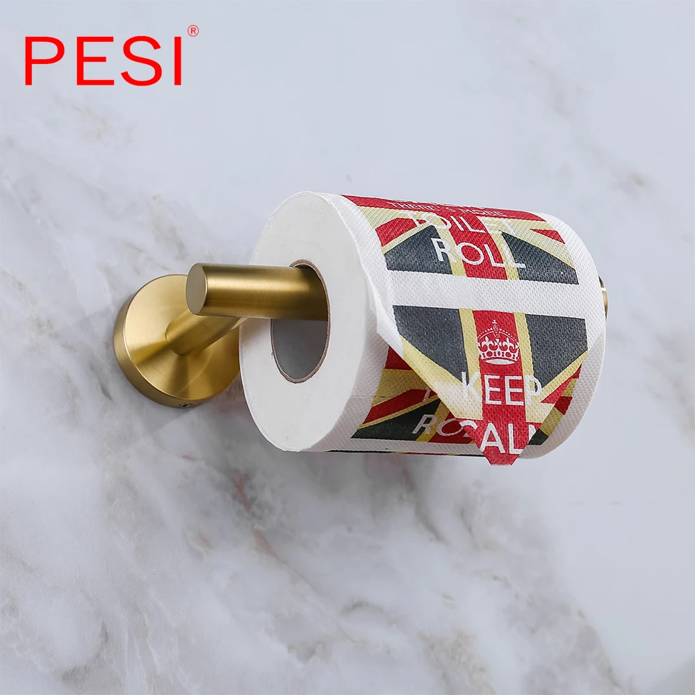 Brushed Gold Bathroom Accessories Sets Towel Rail Rack Holder Toilet Tissue Paper Holder Coat Robe Hook Stainless Steel Bath Set