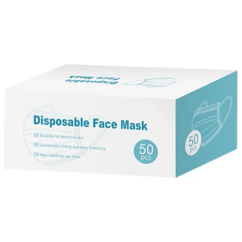 

30 Pack Disposable Mask Box 50Pcs Color Box English Box Printed in English