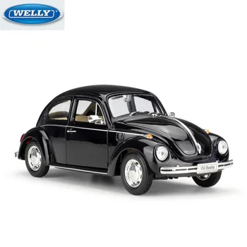 

WELLY 1:24 VOLKSWAG Classic Beetle Simulation Alloy Car Model Toy Gift Collection Decoration Diecast Metal Kids Toy Car