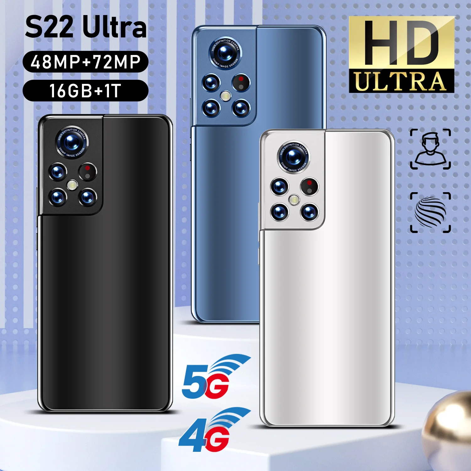 Смартфон S22 Ultra 16 + 1 ТБ 8 ядер 48 72 МП 2021 мАч | Мобильные телефоны и аксессуары