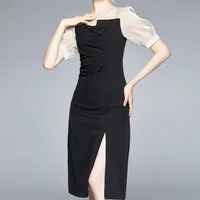 High-Quality-Women-Summer-Elegant-Office-Dress-Female-Vintage-Puff-Sleeve-Splicing-Black-Designer-Dresses-Vestidos.jpg