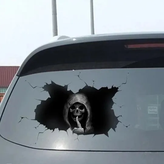 

Happy Halloween Silent Skull Sticker Window Home Decoration Decal Decor Wallpaper stickers for creative home decor