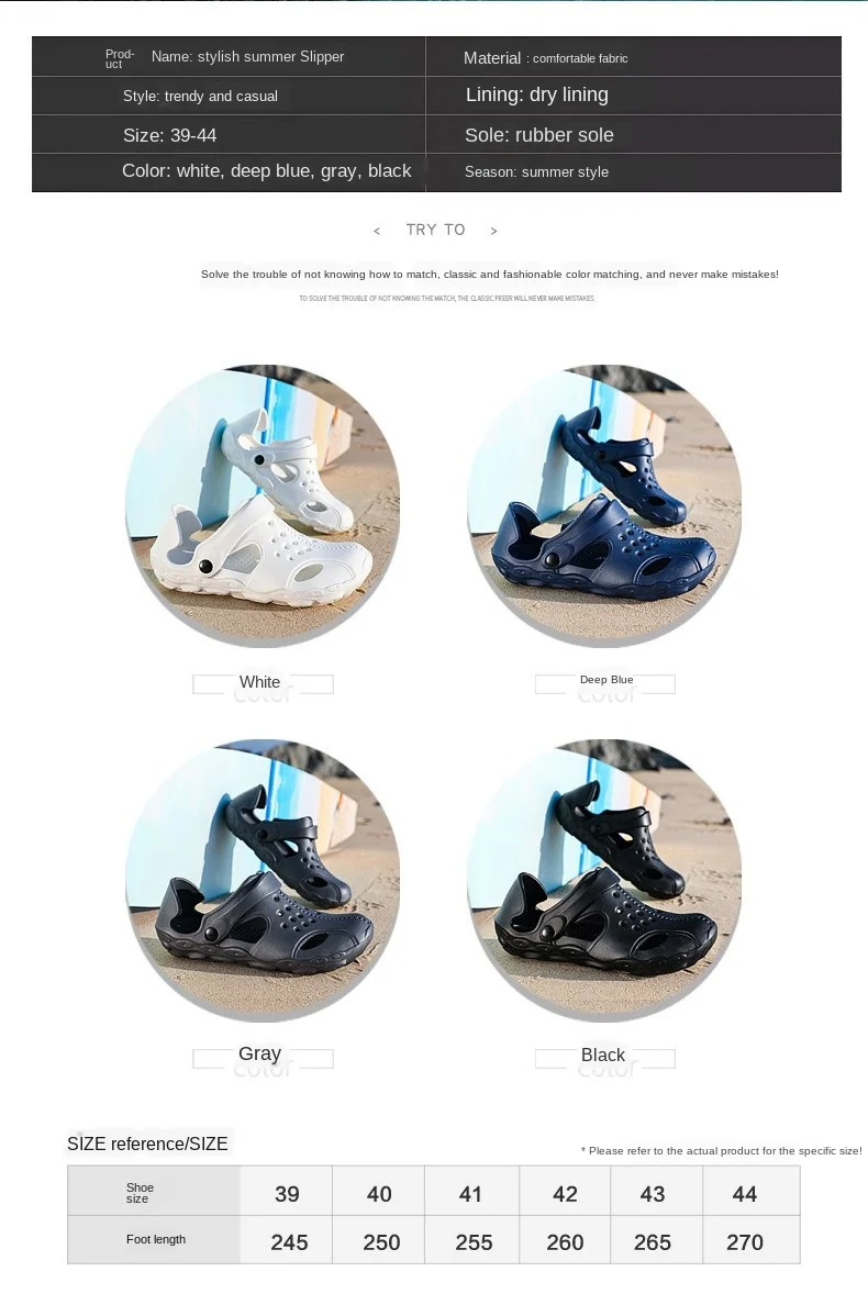 Fashion Sandals Men Clogs Slippers 2021 Womens Sandals Summer Sports Sandals Hollow Out Breathable Beach Slippers Black Sneakers