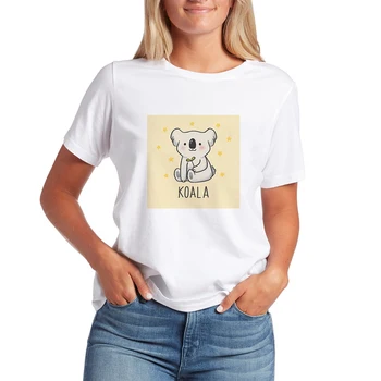 

Koala Female Kawaii Hipster Oversize Casual Harajuku Tshirt Animal Plus Size Trendy Streetwear T-shirt Spring Summer T shirt