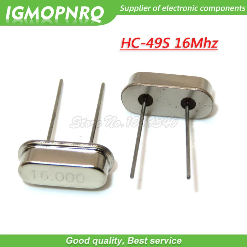 10Pcs HC-49S 16MHz 16 MHz 16M Hz 16.000M Mini Passive Resonator Quartz Crystal O