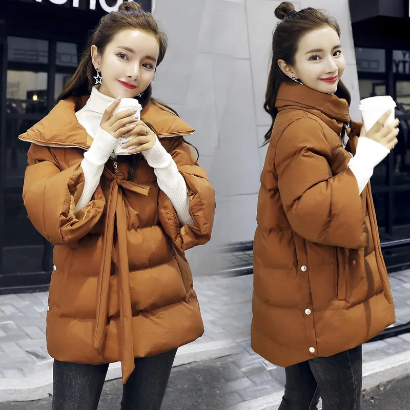 

2018 Autumn And Winter New Style WOMEN'S Dress Winter Coat Short Short-height Students Cotton-padded Jacket down Feather Cotton-