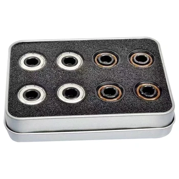 

16pcs Steel Roller Skates Speed Bearing Inline Skate Slalom Sports Outdoor 6 Beads Ceramic Balls Precise Skateboard Accessories