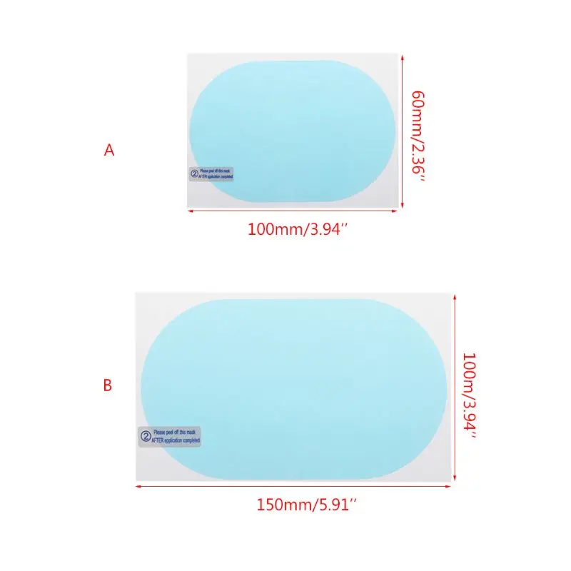 

1 Pair Vehicle Car Anti Water Mist Film Anti Fog Coating Rainproof Hydrophobic Rearview Mirror Protective Film Car Sticker