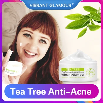 

Anti-Acne Tea Tree Face Cream Oil Control Shrink Pores Acne Cream Face Care Nourish Whitening Acne Scar Remove Skin Care