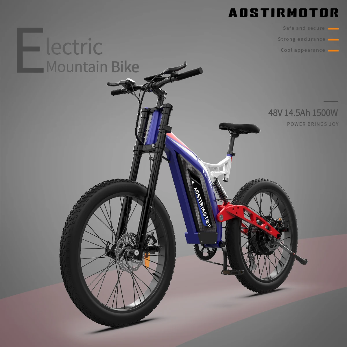 AOSTIRMOTOR S17 1500W Ebike 26 In 3.0 