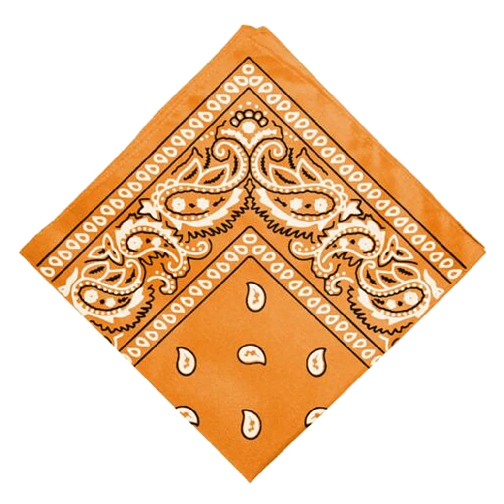 Hip Hop Bandana Headwear  100% Cotton Paisley Cowboy Bandana Scarf Head Wrap Neck Wristband Handkerchief punk Turban Head Scarf