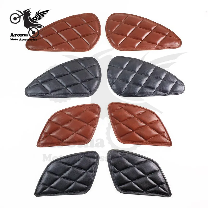 Accessoires En Cuir Style Moto Rcycle, Autocollant De Réservoir Rétro Moto Rbike, Protection De