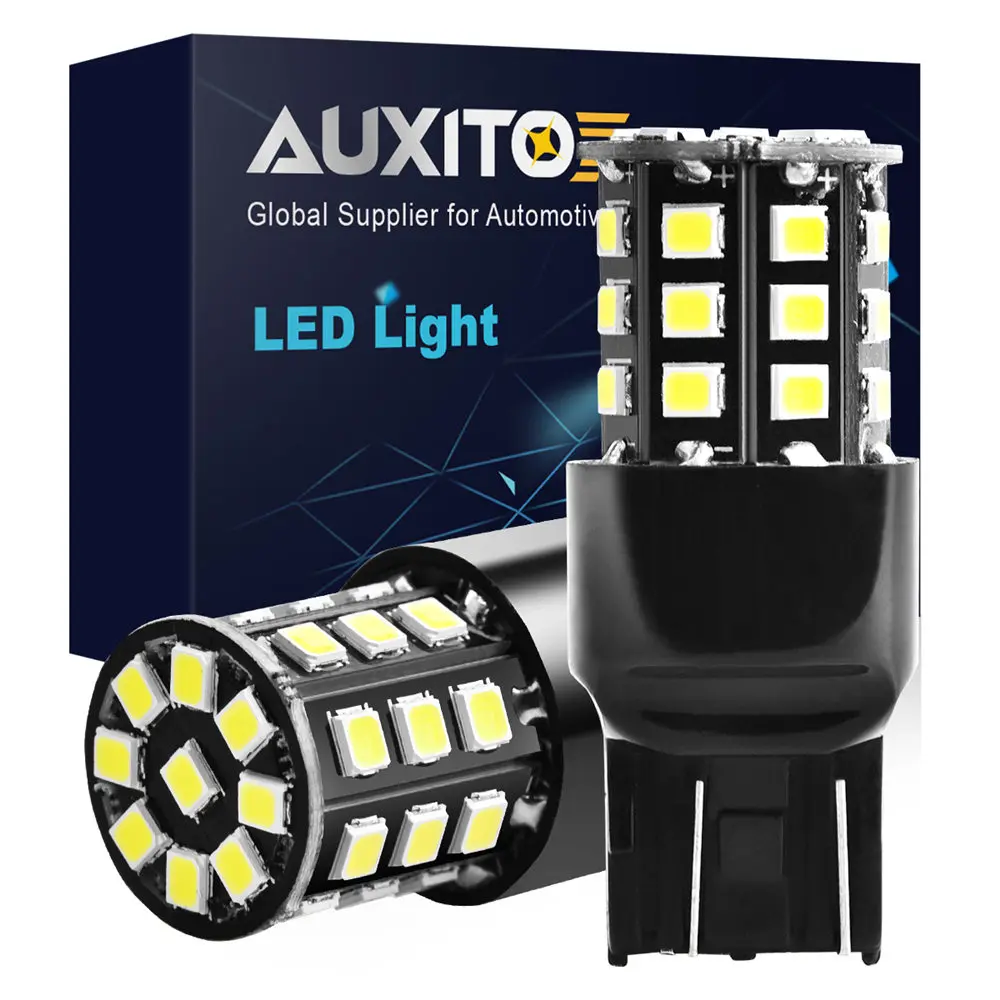 Автомобильная светодиодная лампа T20 7443 7440 2835 SMD W21/5 Вт W21W задсветильник хода стоп