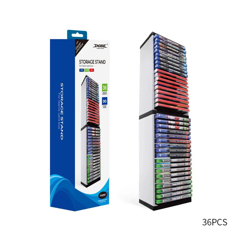 Vertical Double Deck 36pcs Game Card Holders Storage Box Stand Showcase