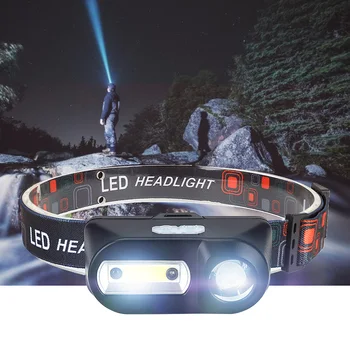 

Portable XPE+COB LED Headlight USB Rechargeable Headlights Induction Upgraded Outdoor Camping Night Fishing Headlamp