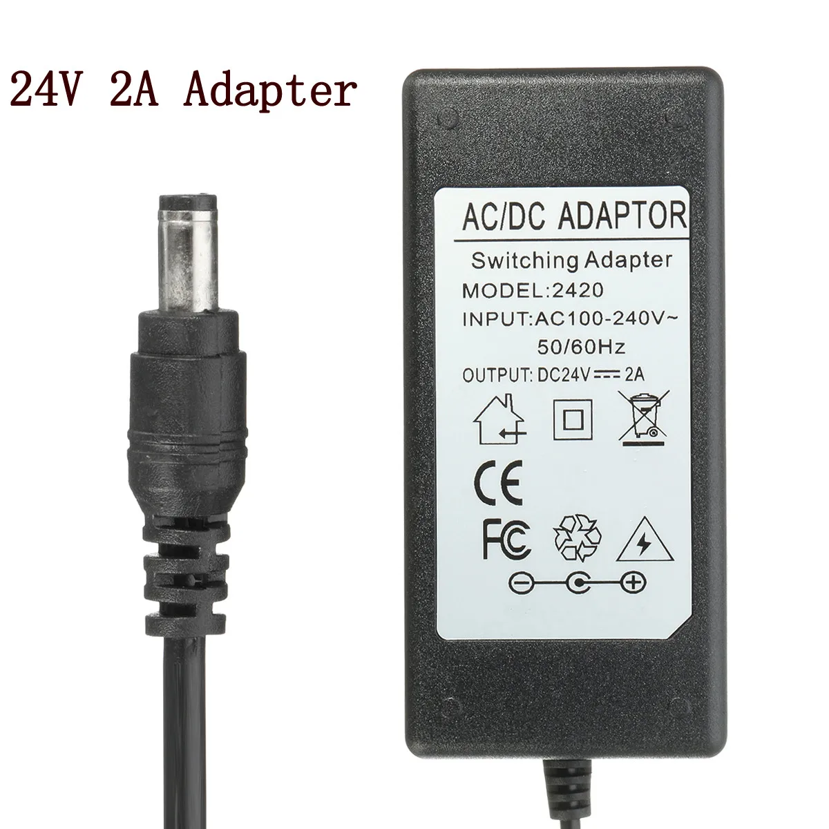 1 шт. 24 В 2A AC в DC адаптер зарядное устройство для logitech Racing Wheel G27 G25 G940 APD DA-42H24 ADP-18L питания с кабелем переменного тока