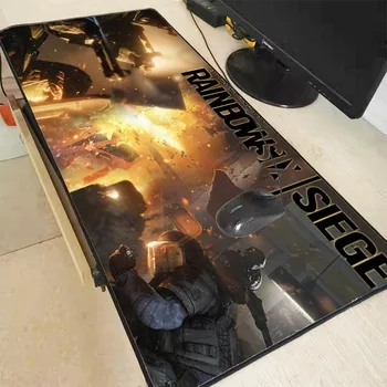 

90X40CM Free Shipping Rainbow Six Siege Mouse Pad Pad To Mouse Notbook Computer Speed Mousepad Lock Edge Big Gaming Pad