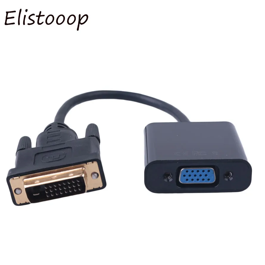 DVI-D-VGA адаптер конвертер Full HD 1080P 24 + 1 25Pin папа-15 pin женский кабель для ПК компьютер PS4