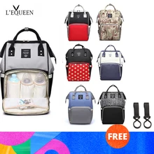 Lequeen модная сумка для подгузников для мам, брендовая Большая вместительная детская сумка, рюкзак для путешествий, дизайнерская сумка для ухода за ребенком