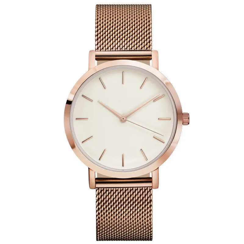 

Hot Mesh Belt Watch Fashionable WOMEN'S Simple Alloy Mesh Belt Watch