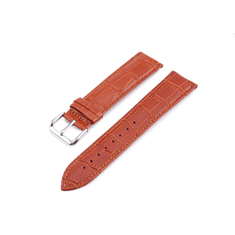 UTHAI Z08 ремешок для часов из натуральной кожи Ремешки 10-24 мм Аксессуары для часов высокое качество коричневый цвет Ремешки для наручных часов - Цвет ремешка: Light brown