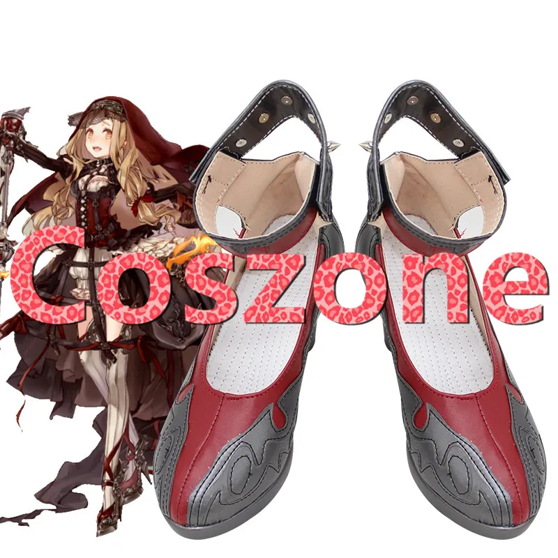SINoALICE/Обувь для костюмированной вечеринки «Маленький красный скрытый капюшон»; ботинки на Хэллоуин; карнавальный костюм; аксессуары для костюмированной вечеринки