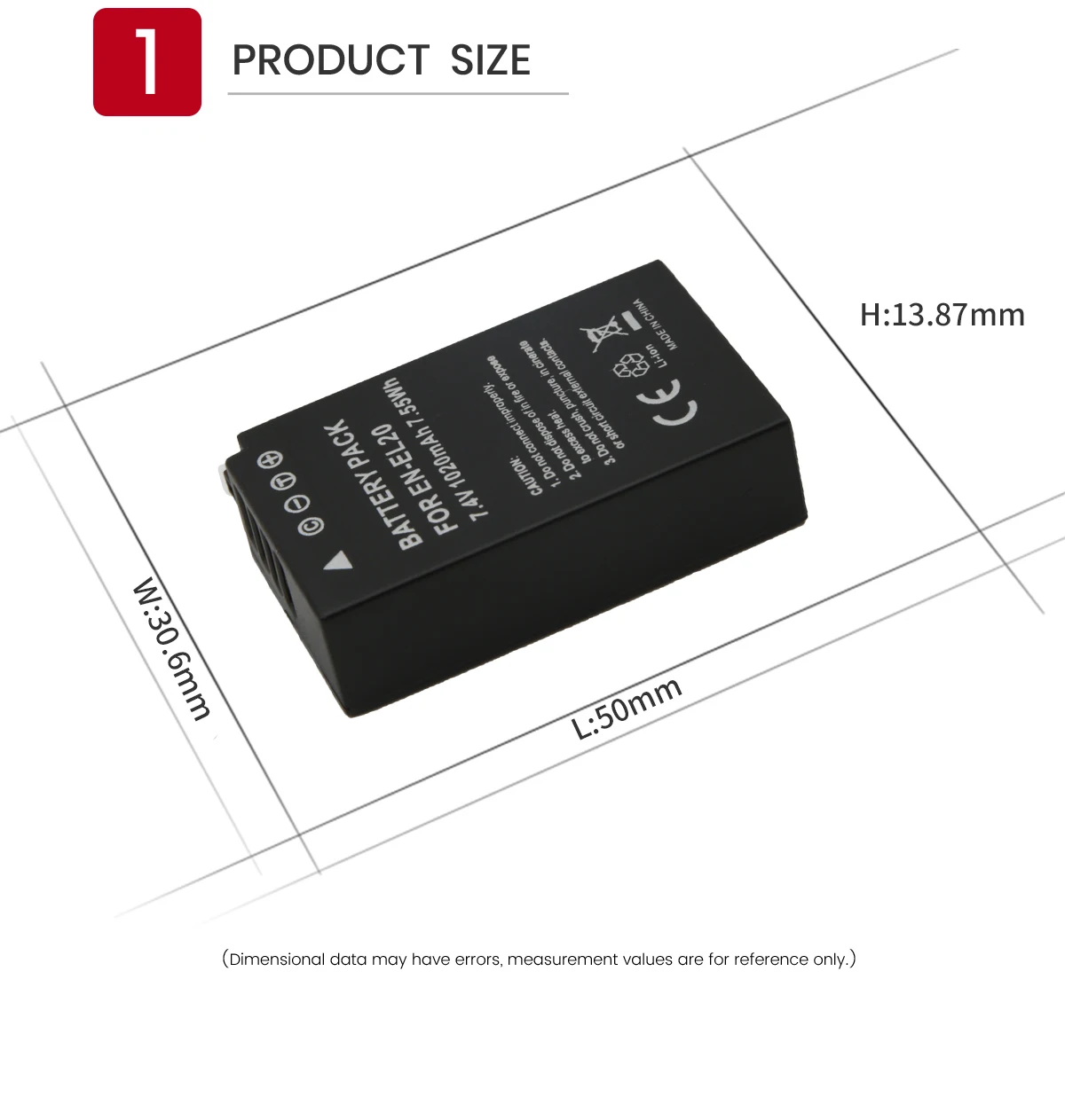 EPHESTION EN-EL20 RU EL20 ENEL20 Камера Батарея для Nikon EN-EL20a 1 J1 J2 J3 S1 Аккумуляторы для цифрового фотоаппарата L10 высокое Ёмкость