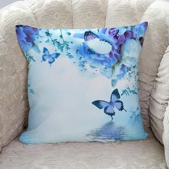 

Butterfly Flower Bouquet Pillow Covers Cases Cushion Pillowcase Square Print