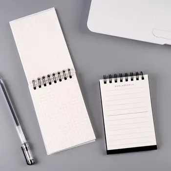 

Creative Stationery A5/B5/A7 Upturn Coil Notebook 80 Sheets Grid Memo Pad PVC Cover Horizontal Line Book Planner School Supplies