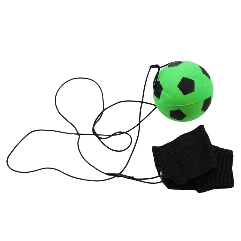 childrenToys Bouncy Finger Band Ball Elastic Rubber Ball For Wrist Exercise Hand Finger Stiffness Relief Wrist Bounce Ball - Цвет: green football