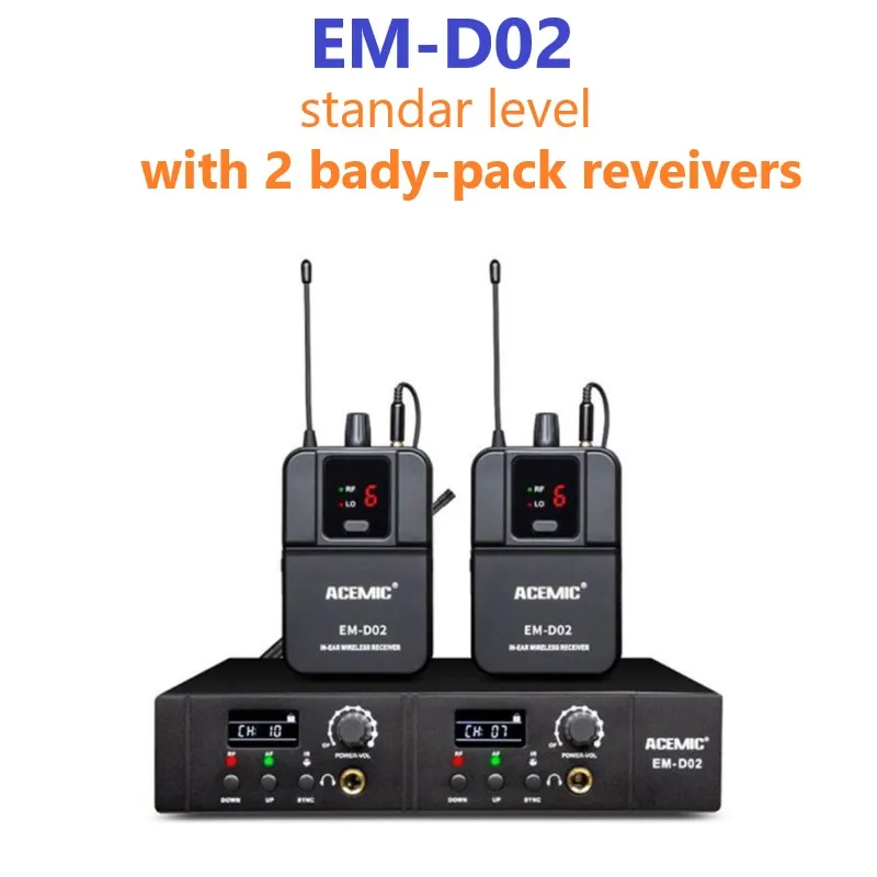 EM-D02 Новейший ACEMIC EM-D04 четырехканальный монитор в ухо Беспроводная система для профессиональной сцены - Цвет: EM-D02
