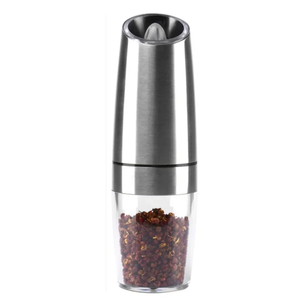 

Stainless Steel Induction Pepper Mill Gravity Induction Grinder Stainless Steel Electric Grinder Sliver