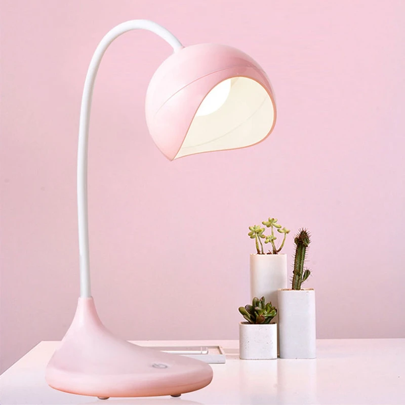 Светодиодная настольная лампа, настольный светильник, светодиодные настольные лампы, гибкая лампа для офиса, настольный светильник, светодиодная лампа, настольный светильник розового цвета