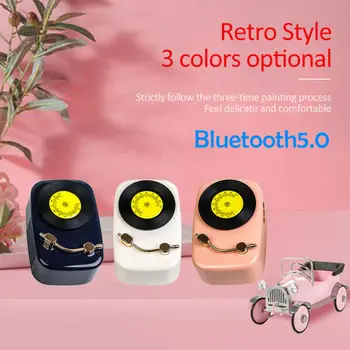 

Mini Retro Phonograph Portable Bluetooth 5.0 Speaker Design Outdoor Music Player Hot Speakers